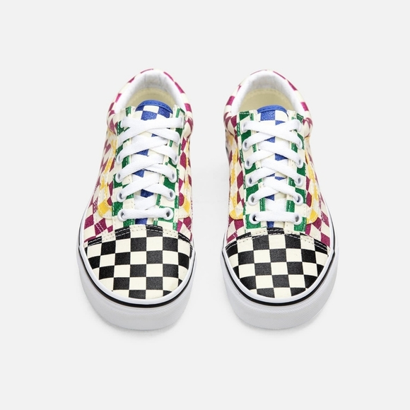 Stylish Old Skool Colorful Checkerboard VANS - Picture 4 of 7